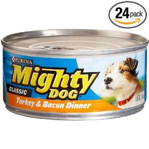 Mighty Dog Classic Turkey & Bacon Dinner, 5.5 Ounce Cans (Pack of 24)