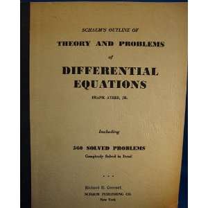   Problems of Differential Equations. Jr. Ph. D, Frank. Ayres Books