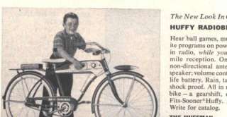 1955 lg d ad amsco doll e crib huffy radiobike  