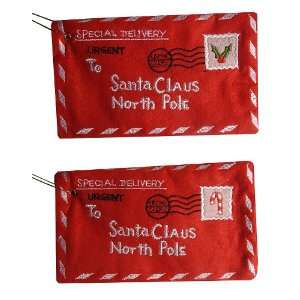   12 Letter to Santa Claus Gift Bag Christmas Ornaments: Home & Kitchen