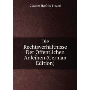   Anleihen (German Edition) GÃ¼nther Siegfried Freund Books