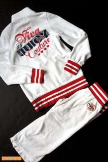 KIDS Girl Juicy Couture VIVA Sport White Cotton Jacket & pant Outfits 
