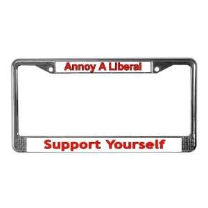  Annoy A Liberal   Political License Plate Frame by 