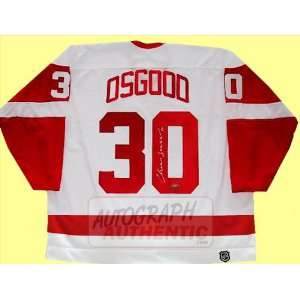  Autographed Chris Osgood Detroit Red Wings Jersey (Red 