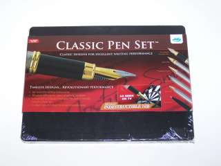 JML Classic Pen Set Virtually Indestructible Fountain Pen   6 Pens 