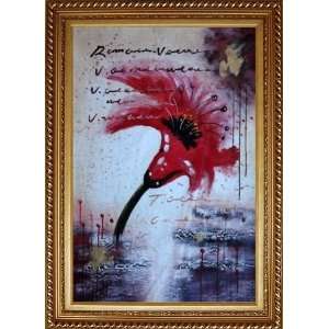   Oil Painting, with Exquisite Dark Gold Wood Frame 42.5 x 30.5 inches