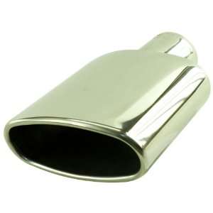   Auto Parts 2 1/4 Weld On Slanted Oval Exhaust Muffler Tip: Automotive