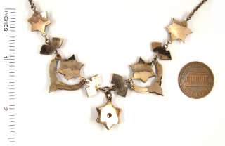 Antique Bohemian Garnet stars necklace / гранат  