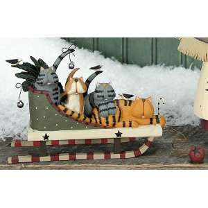 Williraye Studio Cats in Sleigh Holiday Figurine