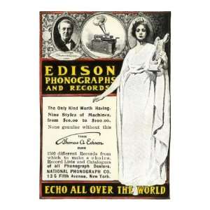  Advertisement for Edison Phonographs and Records, National 
