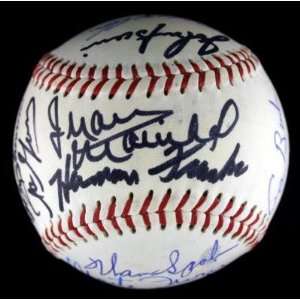  20 Old Timers Signed Baseball W/ George Hw Bush Psa Loa 