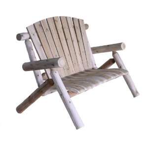  Lakeland Mills 4 Foot Cedar Log Love Seat, Natural: Patio 