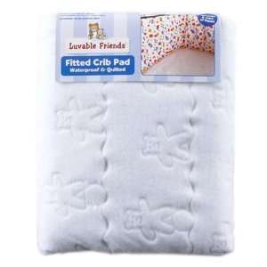  Waterproof, Quilted Fitted Crib Pad Baby