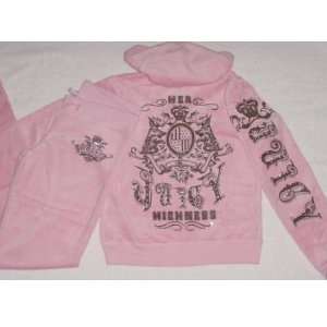  Juicy Couture Frosted Pink Velour Tracksuit Pant Set Her 