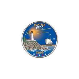  2003   MAINE   COLORIZED   STATE QUARTER 