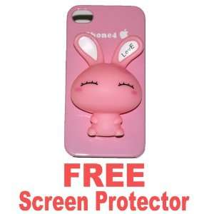 com Ec00154a 3d Bunny Rabbit Iphone 4s Case Hard Case Cover for Apple 