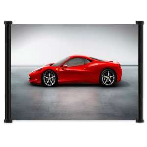  Ferrari 458 Italia Exotic Sports Car Fabric Wall Scroll 