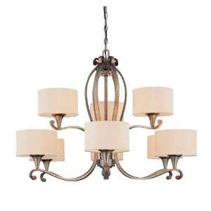 Savoy House 1 691 9 122 Varna Collection 9 Light Chandelier, Gold Dust 