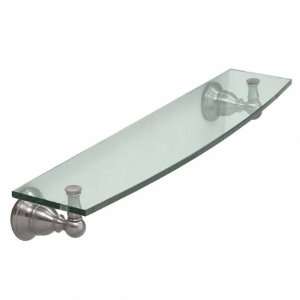  Oldenburg Glass Bathroom Shelf   Satin Nickel: Home 
