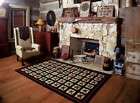 Wool Penny Rug Runner Contemporary 2.5x9 Coin Black New items in 