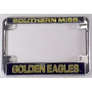  Southern Miss Golden Eagles Chrome Motorcycle License 