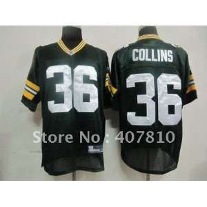  football jersey green bay packers #36 collins american 