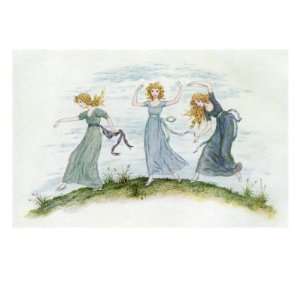   fairies by Kate Greenaway Giclee Poster Print, 12x16