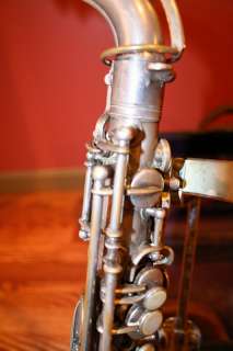   Vintage Silver Plated CG Conn Alto New Wonder Saxophone w/Case  