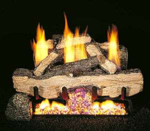 VENT FREE: Gas Logs: Real Fyre Charred Aged Split 24  