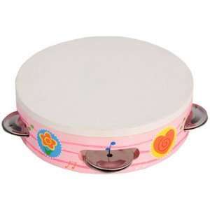  Circus Time 6 Wooden Tambourine   Pink Musical 
