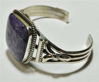 Native American Navajo sterling silver Charoite bracelet Mary Ann 