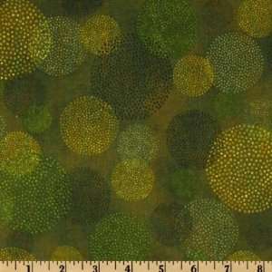  44 Wide Tidings Circles Green Fabric By The Yard Arts 