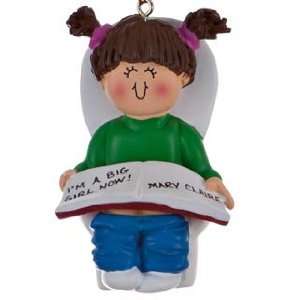  Personalized Potty Training Girl Christmas Ornament 