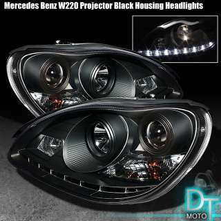 00 05 BENZ W220 S CLASS S280 S320 S350 S430 S500 BLK R8 LED PROJECTOR 