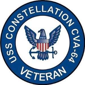 US Navy USS Constellation CVA 64 Ship Veteran Decal Sticker 3.8 6 