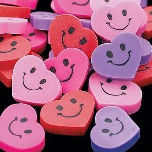  144 Mini Smile Face Erasers: Toys & Games
