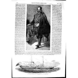   1853 PORTRAIT DUKE DOLIVAREZ STEAM SHIP FAID RABANI