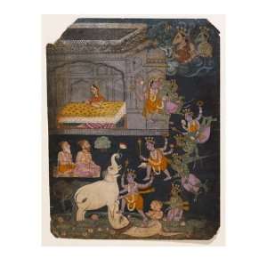  Illustration to a Gajendra Moksha Series Depicting Vishnu 
