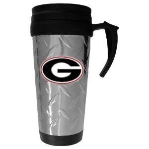  Georgia Bulldogs NCAA Diamond Plate Travel Mug: Sports 