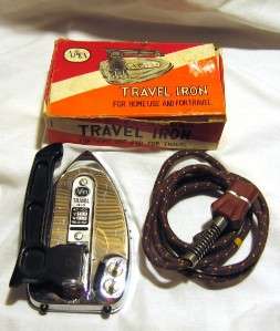 Vintage Apex Fold Up Travel Iron Original Box Japan  