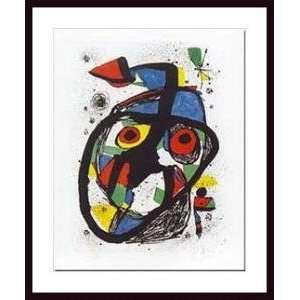   Wood Framed Print   Carota   Artist Joan Miro  Poster Size 39 X 28
