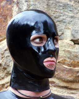 Latex Rubber Anatomical Mens MASK Hood Form Fitting  