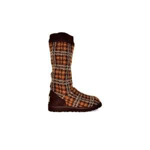  Ugg Kids Plaid Knit Style Boots  Chocolate Size 2 Toys 