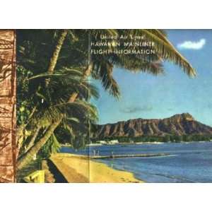   Hawaiian Mainliner Flight Information Folder 50s 