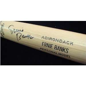  Ernie Banks Autographed Bat