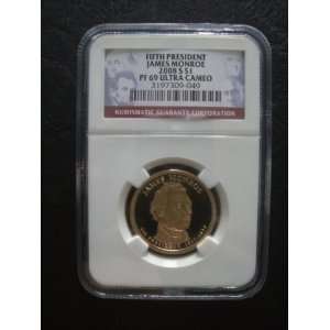   James Monroe PF 69 NGC Presidential Ultra Cameo Coin 