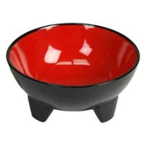  Vo Toys Asiana Matt Black NGloss Footed Dish   7Red 