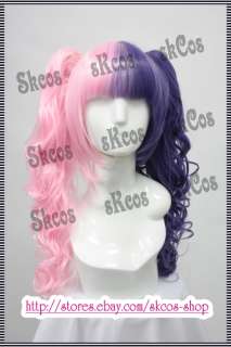 Lolita cosplay wig purple mix pink colour  
