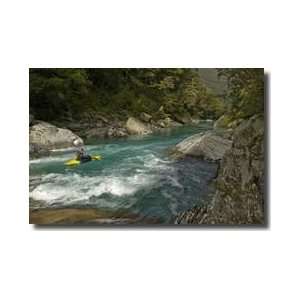  Kayaker Mount Aspiring National Park New Zealand Giclee 