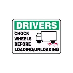  DRIVERS CHOCK WHEELS BEFORE LOADING/UNLOADING (W/GRAPHIC 